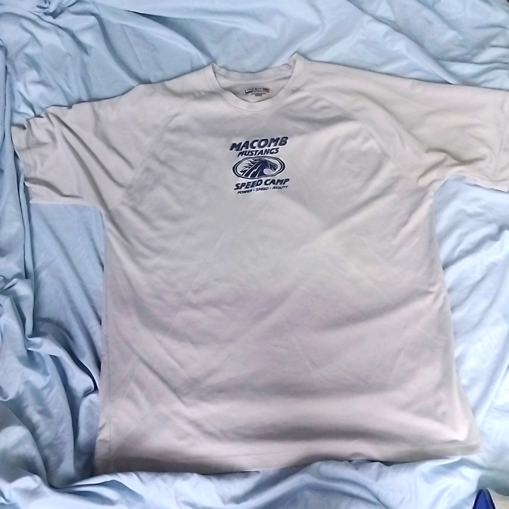 Men's 2x Sport Tek Macomb Mustangs Throwback